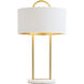 Kezna 26.75 inch 40.00 watt White Marble / Matte White Table Lamp Portable Light